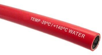 Cooling hose EPDM Ø9,5mm/Ø18mm - Red - (cutting length per meter)