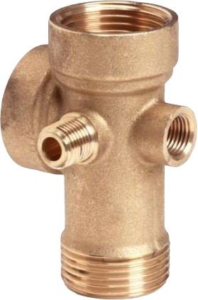 Messing T-Stück für Druckwassersystem 1" und 1/4"