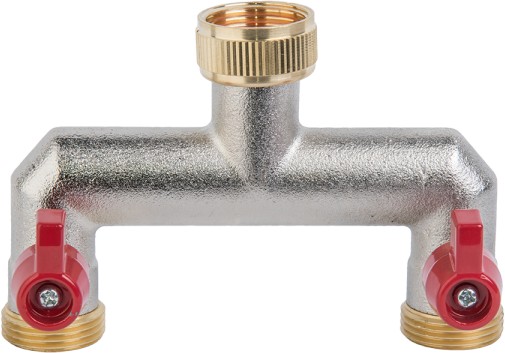 Distributor / splitter brass - 2 branches - 3/4