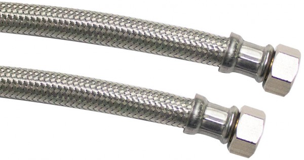 Flexible connecting hose - SS woven - female thread x female thread - 1/2" - DN13 - length 50cm