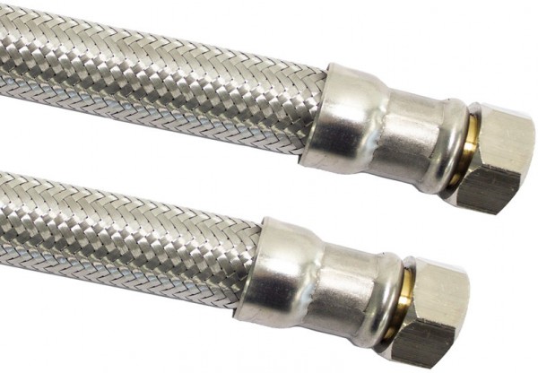 Flexible connecting hose - SS woven - female thread x female thread - 1-1/4" - DN32 - length 50cm