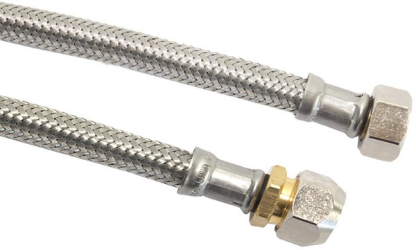 Flexible Anschlussschlauch - Edelstahlgeflecht - Klemm x IG - 12mm x 3/8" - DN8 - Länge 40cm