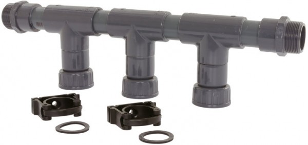 Wasserverteiler PVC 40mm - 3 Abzweigungen - 1-1/2”