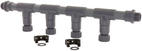 Wasserverteiler PVC 32mm - 4 Abzweigungen - 1"