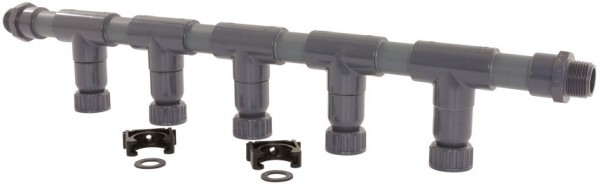 Wasserverteiler PVC 32mm - 5 Abzweigungen - 1"