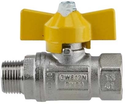 Kugelhahn Schmetterling 3/4" AG x IG GAS