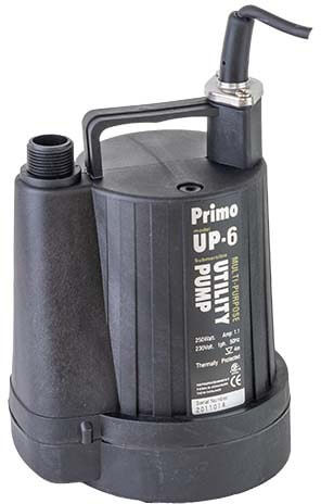 Submersible pump without float - flat suction - KIN pumps - Primo - plastic - 230 volts (Max. capacity 3.6m³/h)