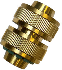 Hose connector for 3/4" garden hose - brass