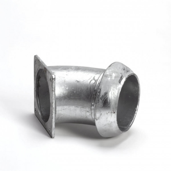 Dallai Bend 45degr V-part x Square seal - type C - galvanized -159mm x 6