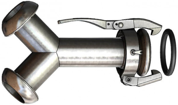 Dallai Y-Stück M-Teil x V-Teil x V-Teil - Typ C - verzinkt - 159mm