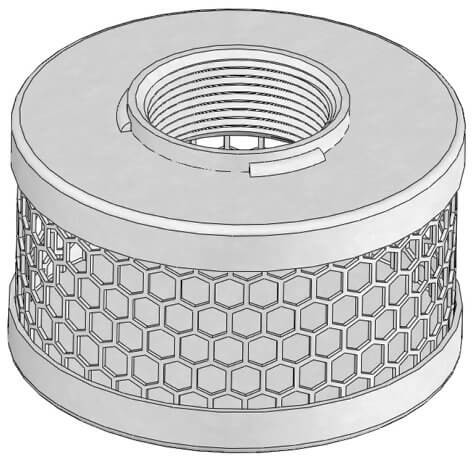 Dallai suction strainer - type C - coldgalvanized - 2