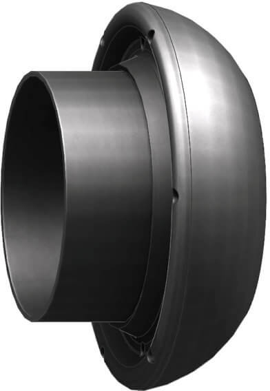 Dallai V-part with Weldingcoupling - type C - Black - 133 x 133 mm