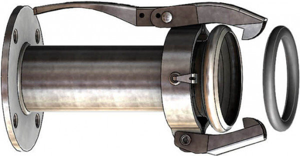 Dallai M-part x Round flange - type C - galvanized - 159 x 150 mm