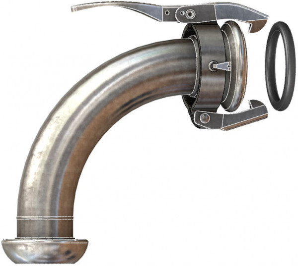 Dallai Bend 90degr M-part x V-part - type C - galvanized - 216 mm