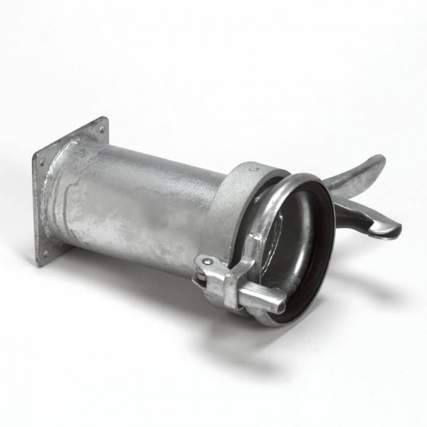 Dallai M-Teil + Rohr x Vierkantflansch - Typ C - verzinkt - 159 mm x 6"