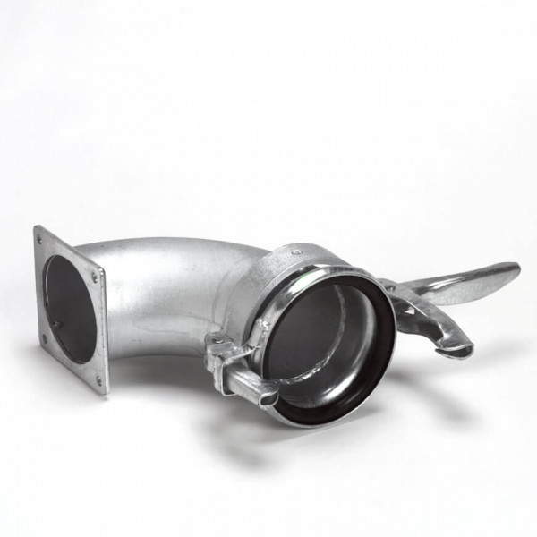 Dallai Bend 90degr M-part x Square seal - type C - galvanized - 159 mm x 6