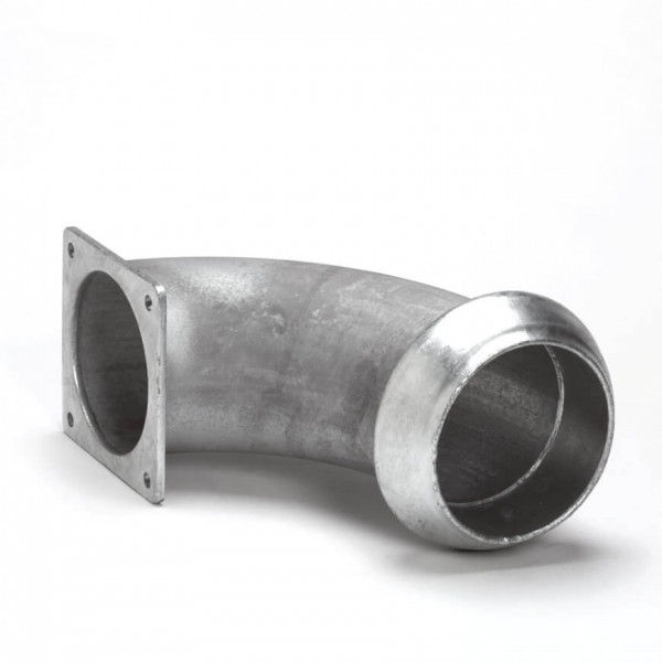 Dallai Bend 90degr V-part x Square seal - type C - galvanized -159mm x 6