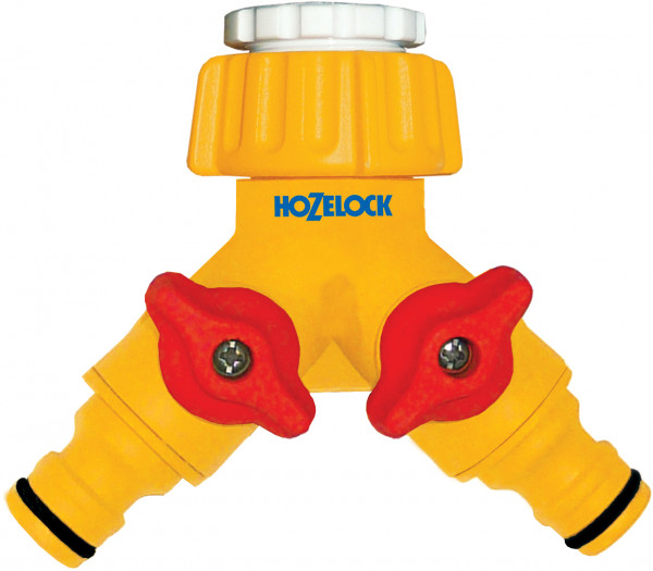 Hozelock Doppelhahnanschluss mit Ventilen