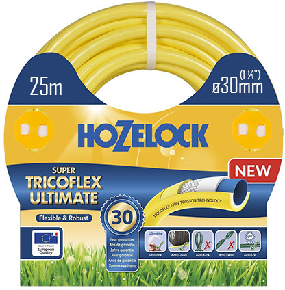 Super Tricoflex Hozelock - Flexible Water hose - garden hose - 1/1/4" (ø30mm) 25m