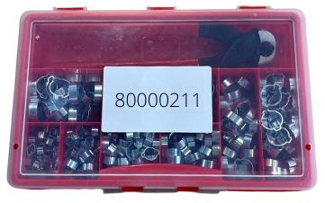 Schlauchschellenbox einohrig (270ST) Stahl verzinkt Inkl. Montagezange