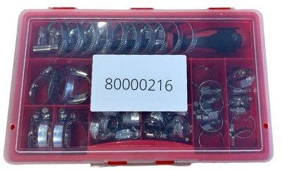 Schlauchschellenbox (50STK) MB WORM Edelstahl Bandbreite 9mm Inkl. Schraubendreher