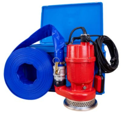 Submersible pump - KIN pumps AS 400A incl. press hose - with floating floater - cast iron - 230 volt (Max. capacity 16,8m³/h)