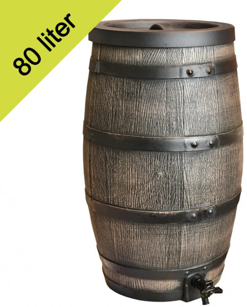 Roto rain barrel 80 liters brown