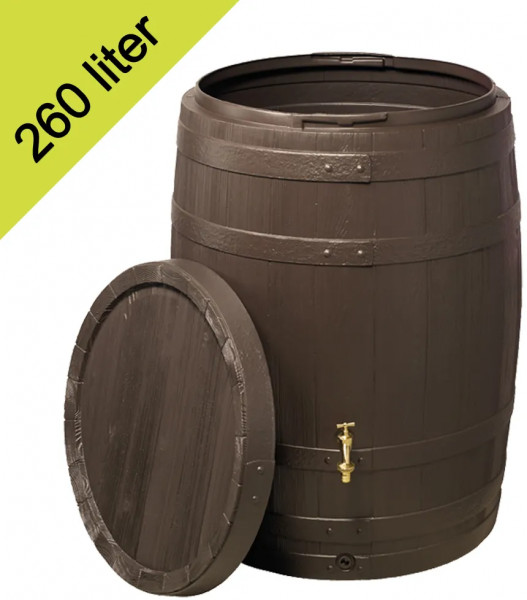 Garantia Rain barrel Barrica 260 ltr Darkwood