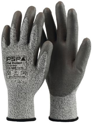 Protective Gloves PU Cut Protected Cut D - Grey - Size 8/M