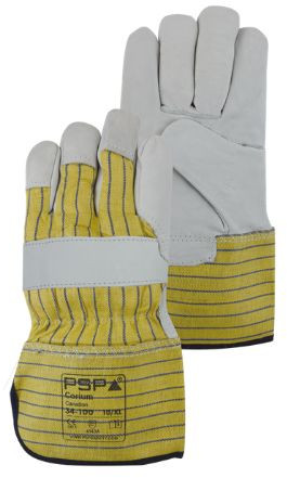 Corium Canadian Gloves Yellow/Blue striped (Size 8/M)