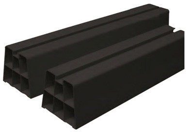 Positionierungsbalken für airco - Canalit - PVC - 1000 x 80 x 80 mm - schwarz - Verpackung 2 Stück