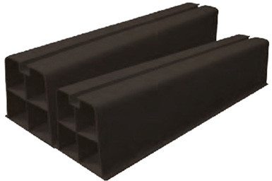 Positionierungsbalken für airco - Canalit - PVC - 1000 x 100 x 100 mm - schwarz - Verpackung 2 Stück