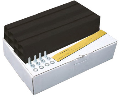 Positionierungsbalken für airco - Canalit - PVC - 450 x 100 x 100 mm - schwarz - Verpackung 2 Stück