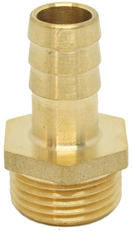 Brass hose tail - 13mm x 1/2" - male thread