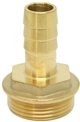 Brass hose tail - 13mm x 3/4" - male thread