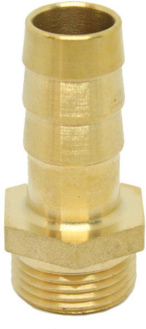 Brass hose tail - 13mm x 3/8" - male thread