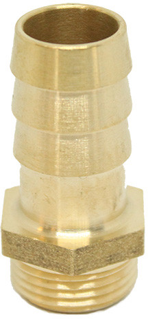 Brass hose tail - 15mm x 3/8" - male thread