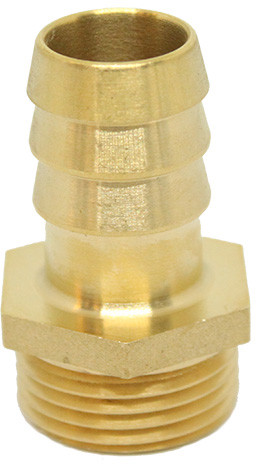 Brass hose tail - 16mm x 1/2" - male thread
