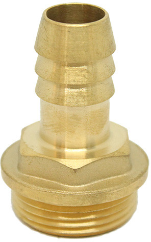 Brass hose tail - 16mm x 3/4" - male thread