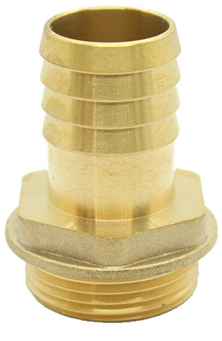 Brass hose tail - 25mm x 1" - male thread