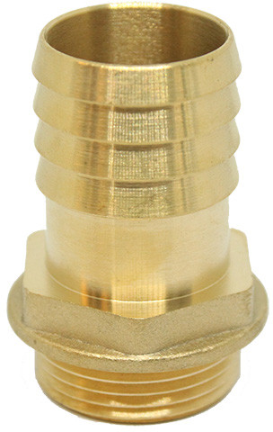 Brass hose tail - 25mm x 3/4" - male thread