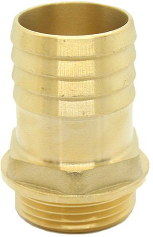 Brass hose tail - 32mm x 1" - male thread
