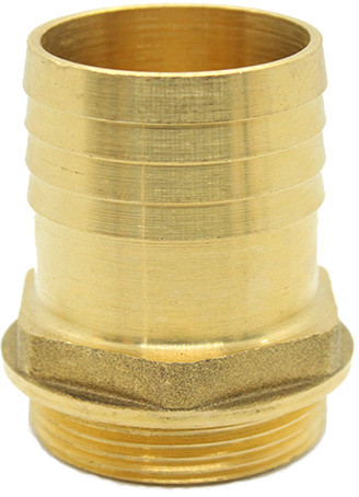 Brass hose tail - 38mm x 1-1/2" - male thread