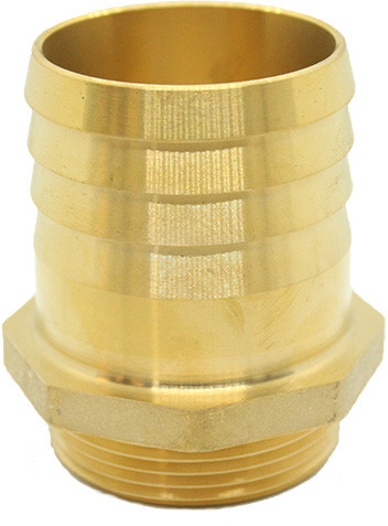Brass hose tail - 50mm x 1-1/2" - male thread