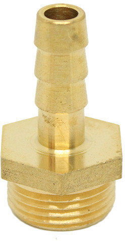 Brass hose tail - 6mm x 3/8" - male thread