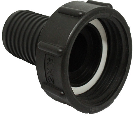 IBC adapter S60x6 - Reducing to Hose tail 38 mm