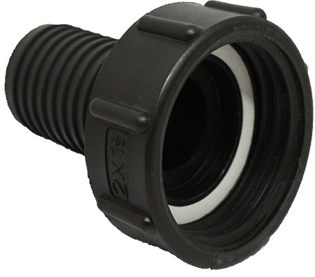 IBC adapter to hose tail - female thread x tail - S60x6 x 38mm