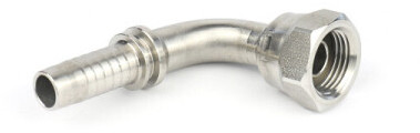 Hydraulic coupling - DKR - SS - conical BSP female thread 60degr 1/4" x pilar NW 6mm - bend 90degr