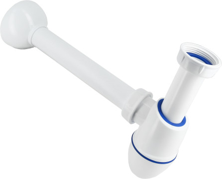 Bottle trap - wall pipe - rosette - Plastic - 1-1/4" x 32mm