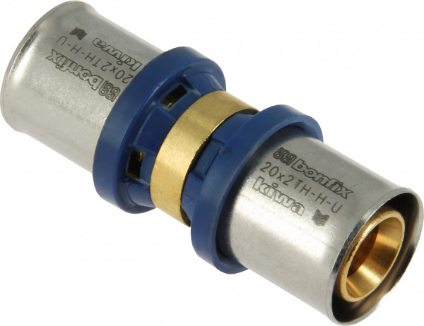 BONFIX Alu-press Straight coupling 20 x 20 mm